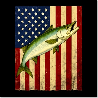 Camo American Flag Tarpon Fishing 4th Of July Posters and Art